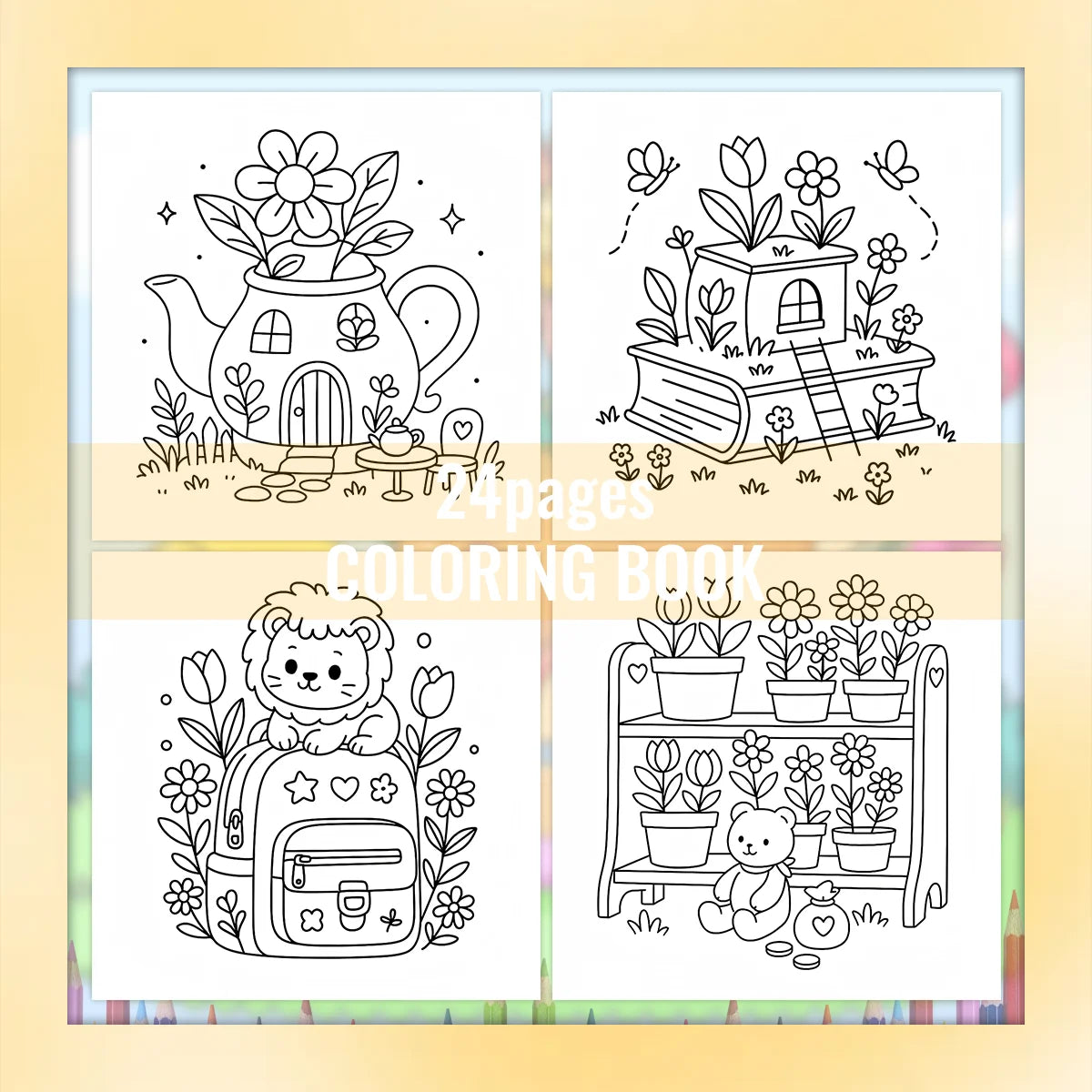 TINY GARDENS CUTE COMFY Patterns Coloring Book for Adults and Teens Cute Drawing Book Perfect Gift for Party and Birthday