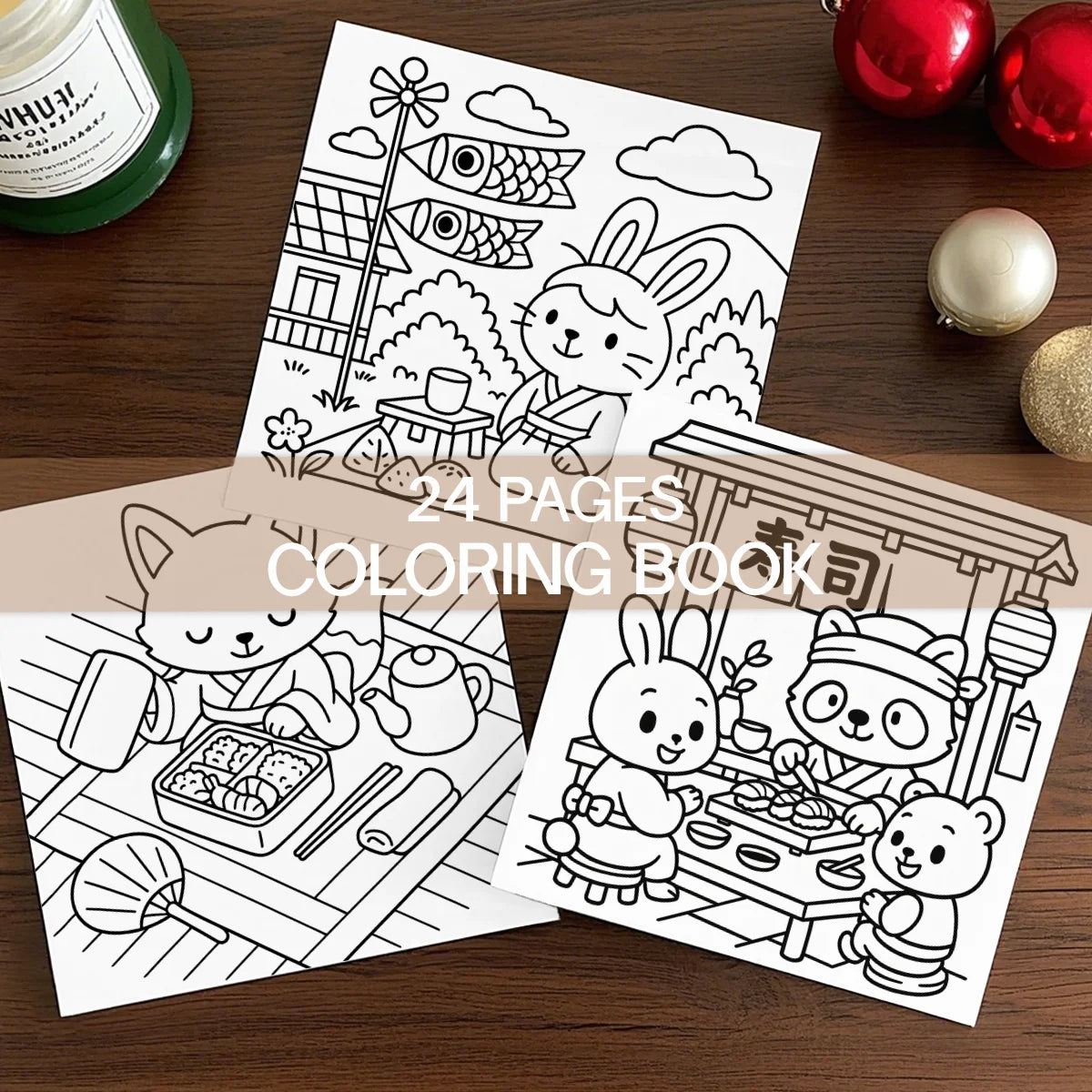 Cozy Japan Coloring Book Cute and Cozy Japanese Themed Patterns for Adults & Children Drawing Book Perfect Gift for Birthday
