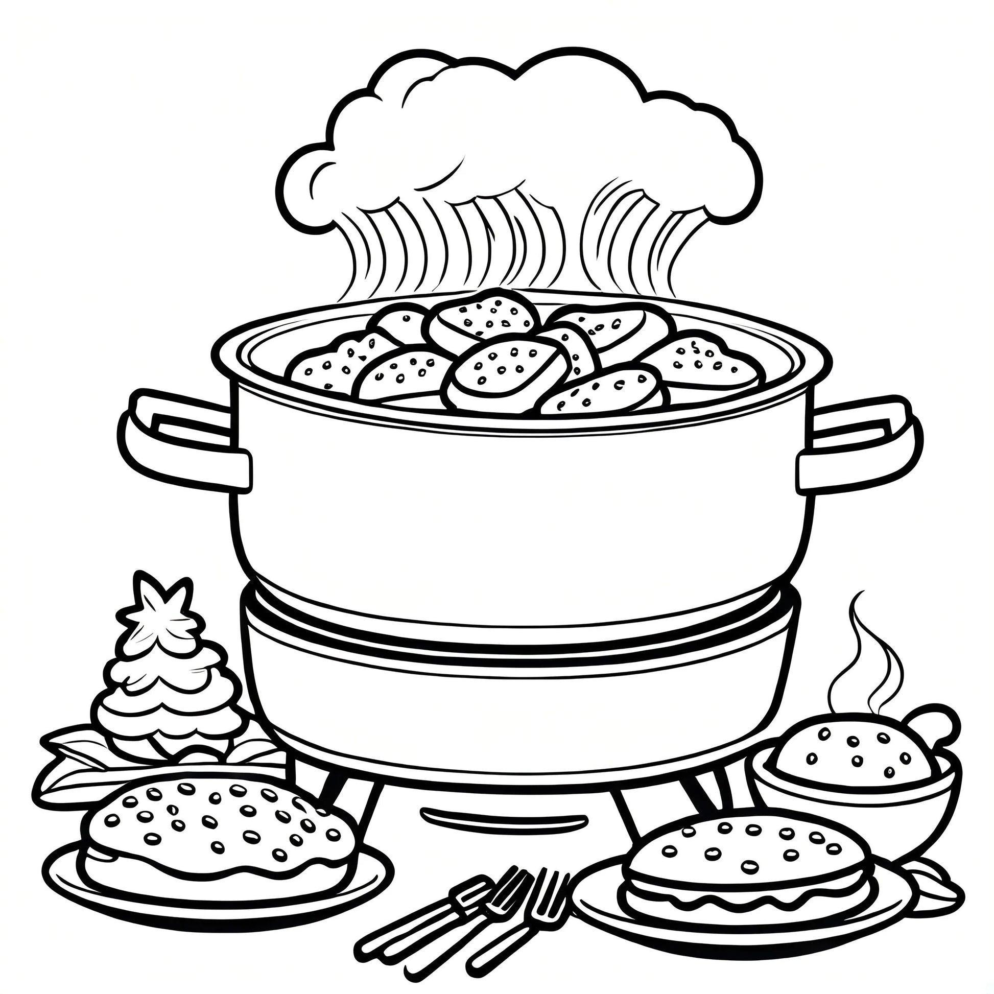 FOOD DRINK & SWEETS BOLD-EASY Coloring Book 24Page Perfect Gift for Adults Picture Book for Valentine'S, Christmas, Halloween