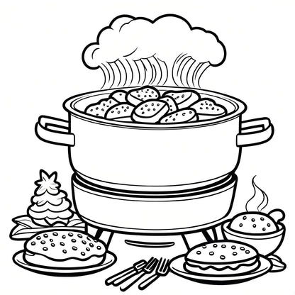 FOOD DRINK & SWEETS BOLD-EASY Coloring Book 24Page Perfect Gift for Adults Picture Book for Valentine'S, Christmas, Halloween