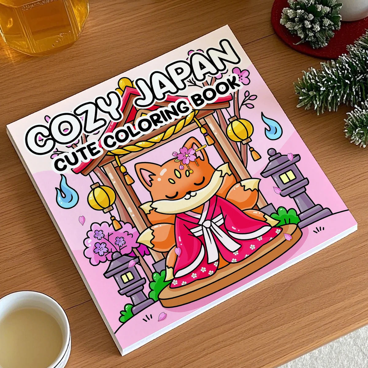 Cozy Japan Coloring Book Cute and Cozy Japanese Themed Patterns for Adults & Children Drawing Book Perfect Gift for Birthday