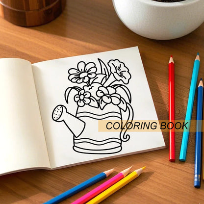 Cozy Girl Spring Art Coloring Book Adventure Color Cozy Adult Picture Book 24Page Cute Drawing Books Perfect Gift for Relaxation