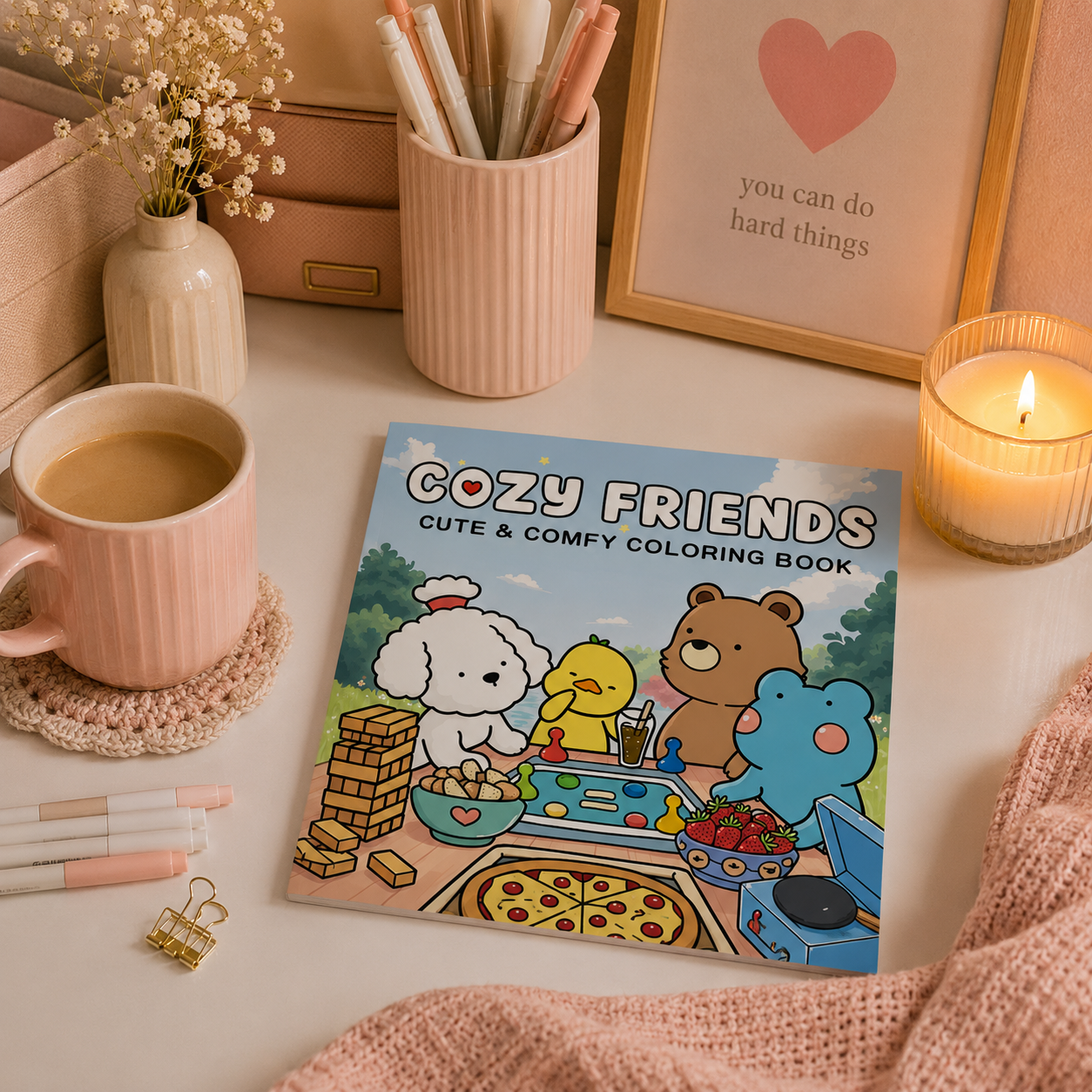 Cozy Friends Coloring Book