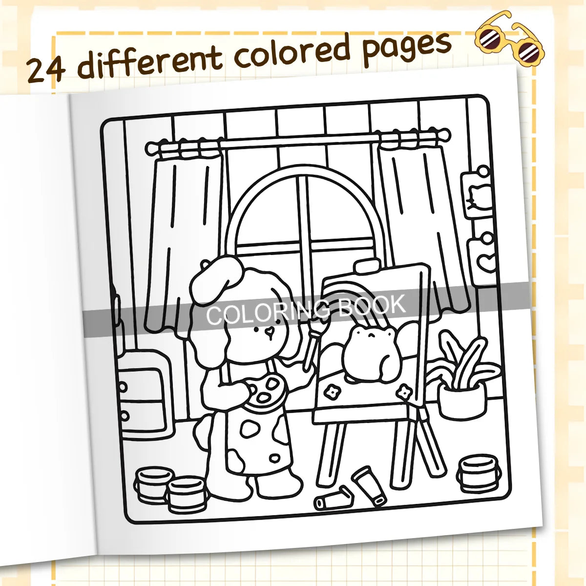 DAILY LIFE : Coloring Book for Adults Featuring Cartoon Bold-Easy Patterns for Relaxation Kids DIY Painting Drawing Books