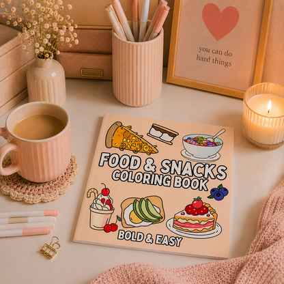 Food & Snacks Coloring Book
