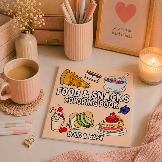Food & Snacks Coloring Book