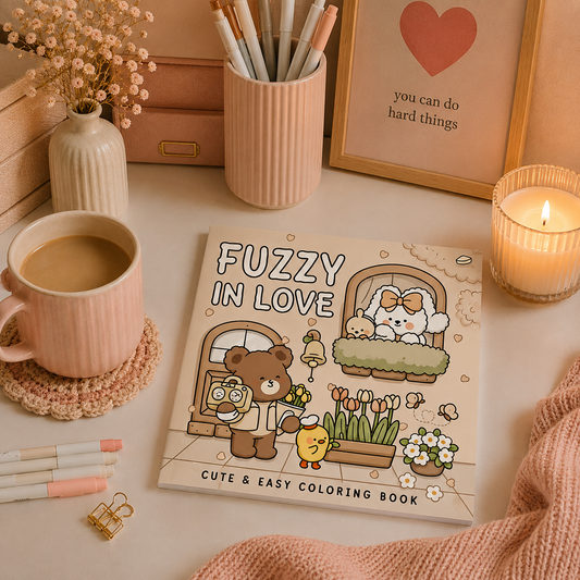Fuzzy In Love Coloring Book