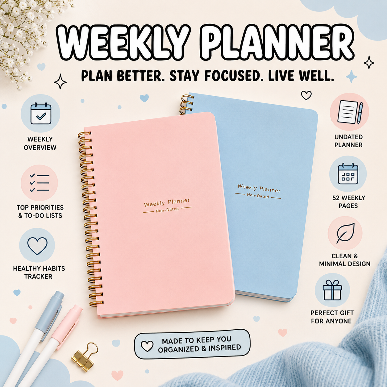 Notebook Planner Undated