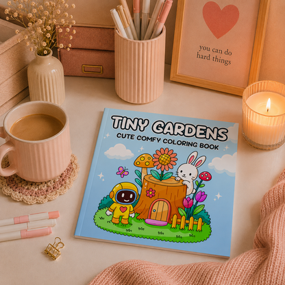 Tiny Gardens Coloring Book
